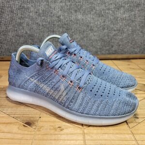 Nike Free RN Flyknit Women's 8.5 Running Shoes Work Blue / Gray‎ 831070-406
